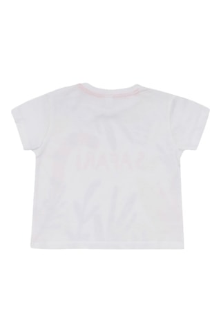 T-shirt Eco  Safari - Wit en geel