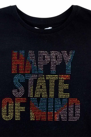 T-shirt Summer Vibes - Zwart