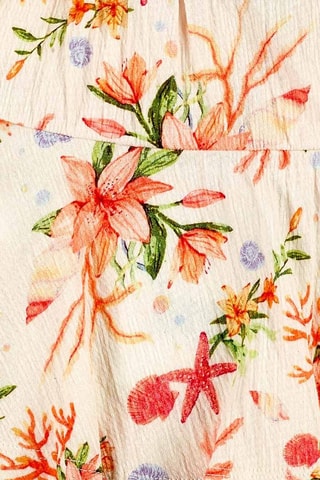 Rok Island Life - Beige, rood en groen