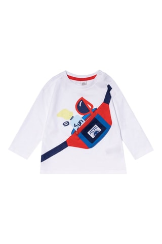 T-shirt Beach Day - Wit en rood