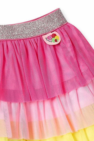 Rok met ruches Creamy ice - Geel en roze