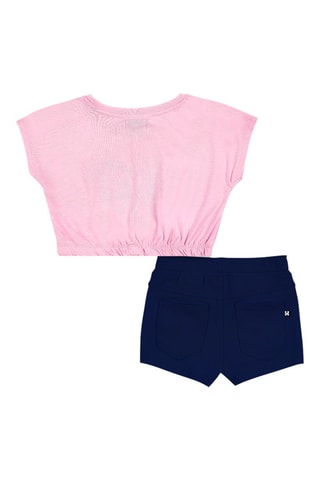T-shirt en Short Carnet de Voyage - Blauw en roze