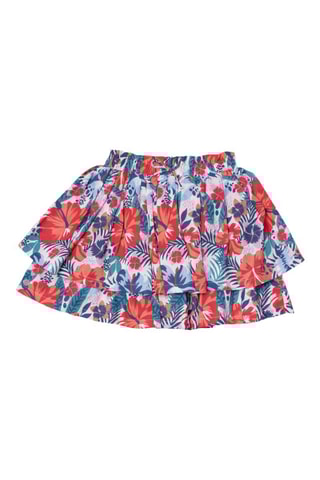 Rok met ruches Hello Playa - Blauw en roze