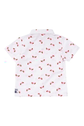 Overhemd Beach Day - Wit en rood