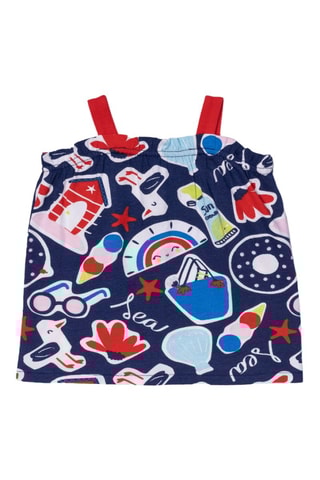 Hemd Beach Day - Rood en blauw