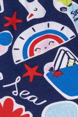 Hemd Beach Day - Rood en blauw