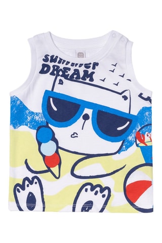 Hemd Beach Day - Wit en blauw