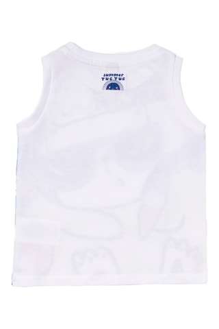 Hemd Beach Day - Wit en blauw