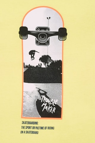 T-shirt Skating World - Geel