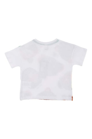 T-shirt Banana Records - Wit en oranje