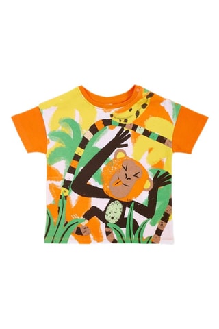 T-shirt Banana Records - Oranje