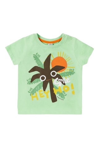 T-shirt Banana Records - Groen