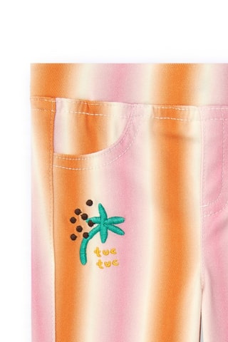 Jegging Tie and Dye Banana Records - Roze