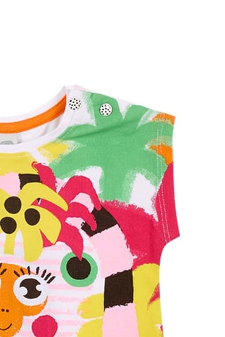 T-shirt Banana Records - Wit en groen