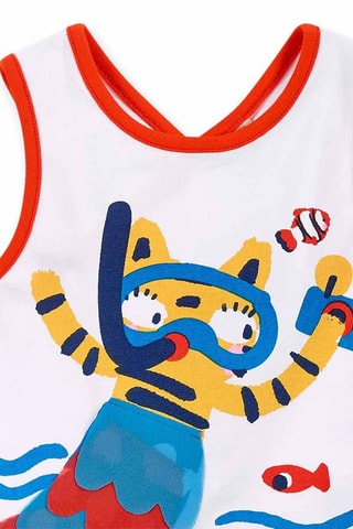 Hemd en Short Salty Air - Wit en oranje