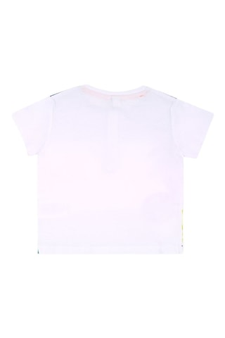 T-shirt Eco  Safari - Wit en blauw