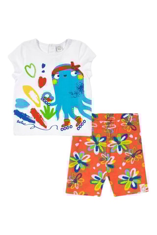 T-shirt en Legging Holidays - Wit en rood