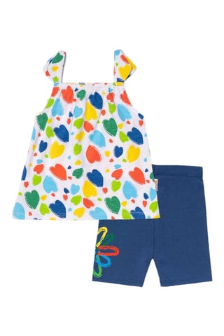 Hemd en Legging Holidays - Wit en blauw