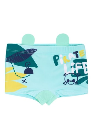 Zwembroek Treasure island - Blauw en groen