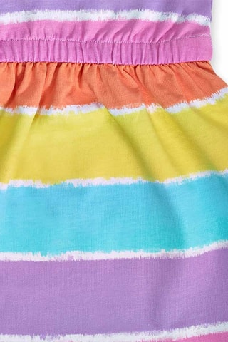 Jurk met trompe-l'oeil Paradiso Beach - Paars en roze