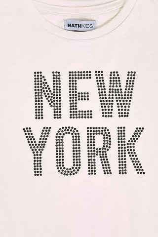 Tule Jurk met trompe-l’oeil One Day In Nyc - Wit