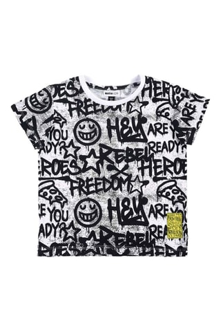 T-shirt Urban Attitude - Wit en zwart