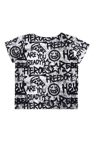 T-shirt Urban Attitude - Wit en zwart