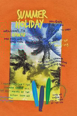 T-shirt Beach Days - Oranje