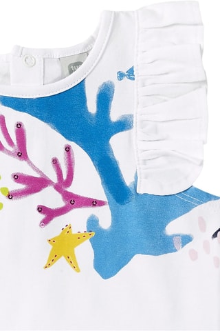 T-shirt Ocean Wonders - Wit en blauw
