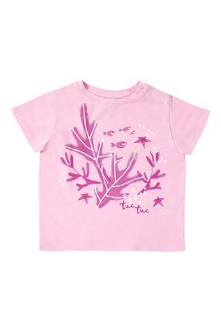 T-shirt Ocean Wonders - Roze