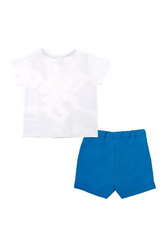 T-shirt en Short Ocean Wonders - Wit en blauw