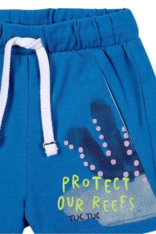 T-shirt en Short Ocean Wonders - Wit en blauw