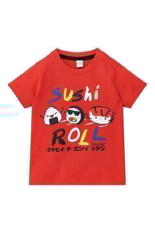 T-shirt Hey Sushi - Rood