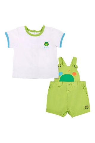 T-shirt en Tuinshort Water Lilies - Wit en groen