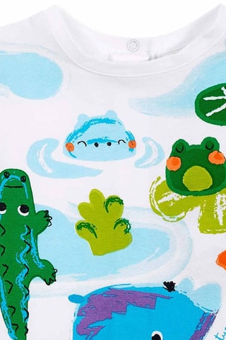 T-shirt en Short Water Lilies - Wit en groen