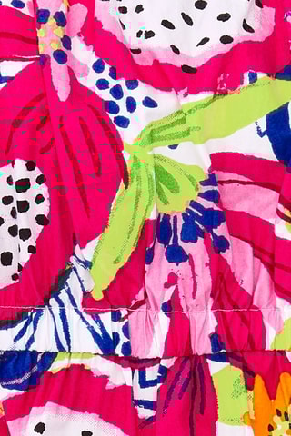 Jurk Acid Bloom - Wit en roze