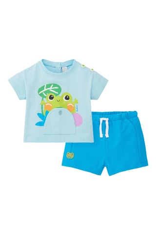 T-shirt en Short Water Lilies - Blauw