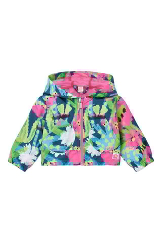 Jasje met Capuchon Tropadelic - Groen en roze