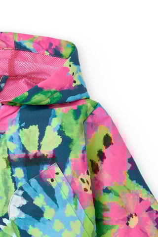 Jasje met Capuchon Tropadelic - Groen en roze