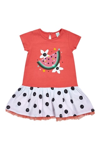 Jurk met trompe-l’oeil Juicy - Oranje