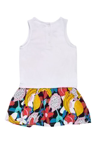 Jurk met trompe-l’oeil Juicy - Wit