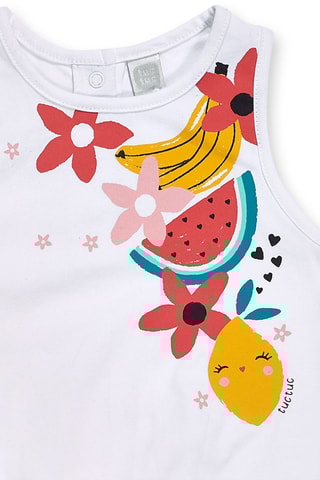 Jurk met trompe-l’oeil Juicy - Wit