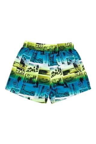 Boardshort Tenerife Surf - Blauw en geel
