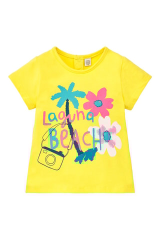 T-shirt Laguna Beach - Geel