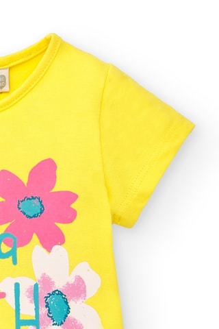 T-shirt Laguna Beach - Geel