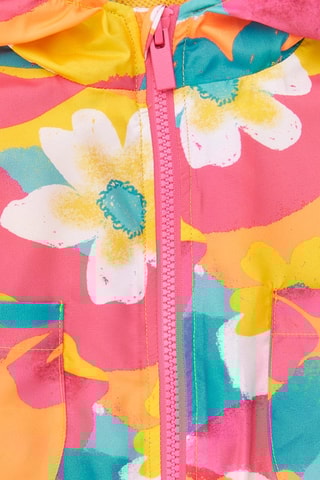 Windjack met Capuchon Laguna Beach - Oranje en roze