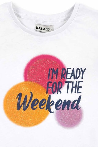 T-shirt en short Sunday Brunch - Wit en geel