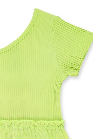 Jurk van 2 materialen Neon Jungle - Groen