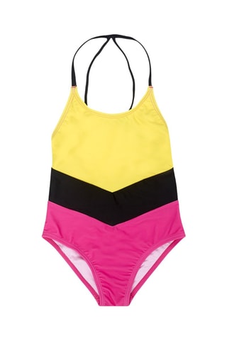 Badpak Rebel Girl - Zwart, geel en roze