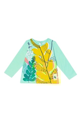 T-shirt Treasure Island - Groen en geel